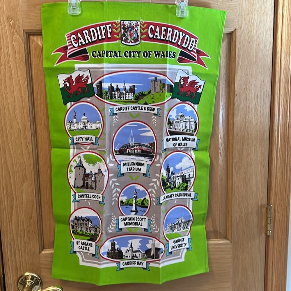 Tea Towel from Wales - Cardiff Capital City of Wales - Tea Towel - NWOT